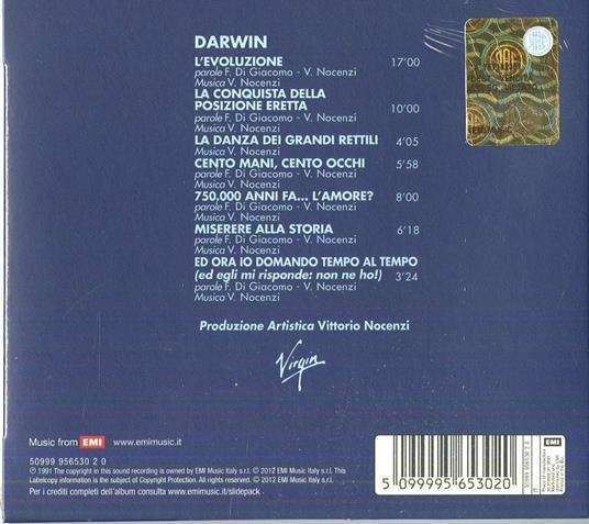 Darwin (Slidepack) - CD Audio di Banco del Mutuo Soccorso - 2