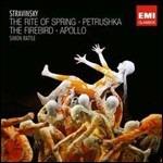 La sagra della primavera (Le Sacre du Printemps) - L'uccello di fuoco (L'oiseau de feu) - Petrouchka - Apollo - CD Audio di Igor Stravinsky,Simon Rattle