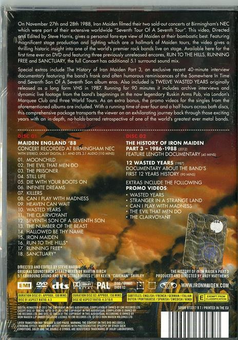 Iron Maiden. Maiden England (2 DVD) - DVD di Iron Maiden - 2