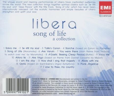 Song of Life. a Collection - CD Audio di Libera - 2
