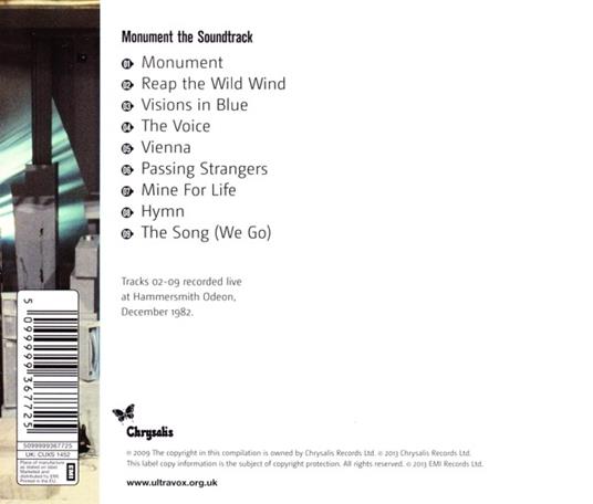 Monument - CD Audio di Ultravox - 2