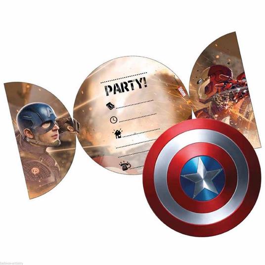 Captain America. Civil War. 6 Inviti con Busta - 2