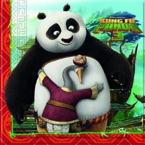 Kung Fu Panda. 20 Tovaglioli Carta Doppio Velo 33x33 Cm