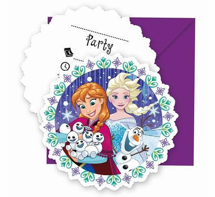 Frozen Snowflakes. 6 Inviti Con Busta