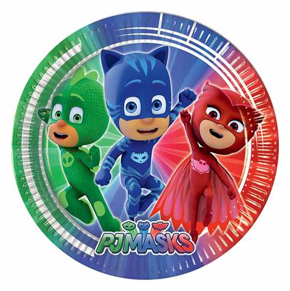 Pj Masks. 8 Piatti 20 Cm.