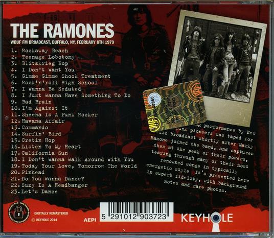 Wbuf FM Broadcast, Buffalo, NY, 8th February 1979 - CD Audio di Ramones - 2