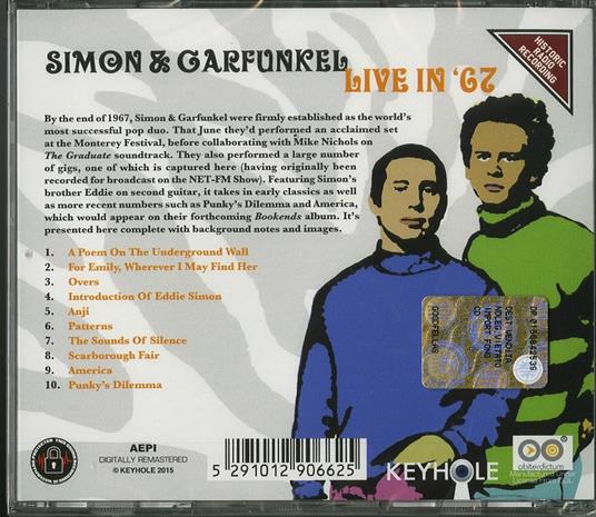 Live in '67 - CD Audio di Simon & Garfunkel - 2