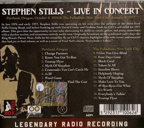Live in Concert - CD Audio di Stephen Stills - 2
