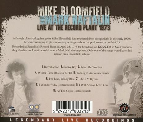 Live at the Record Plant 73 - CD Audio di Mike Bloomfield - 2