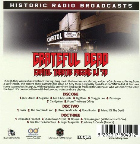 Capitol Theatre Passaic - CD Audio di Grateful Dead - 2