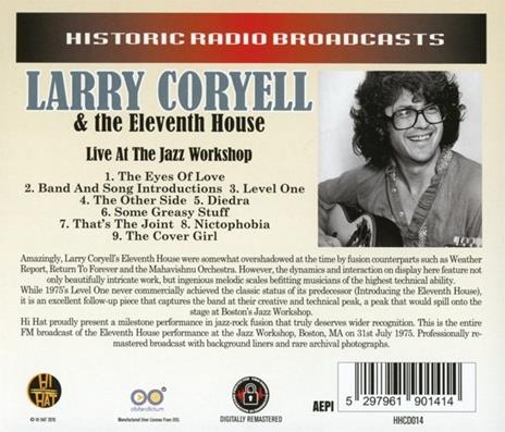 Live at the Jazz Workshop - CD Audio di Larry Coryell,Eleventh House - 2