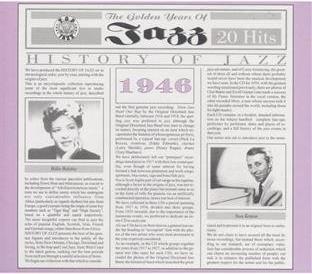 History Of Jazz - 1946 - CD Audio