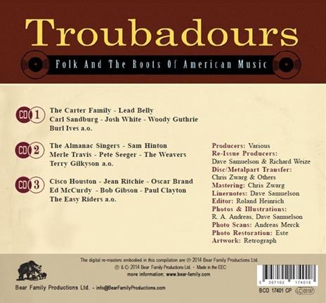 Troubadours 1. English Edition - CD Audio - 2