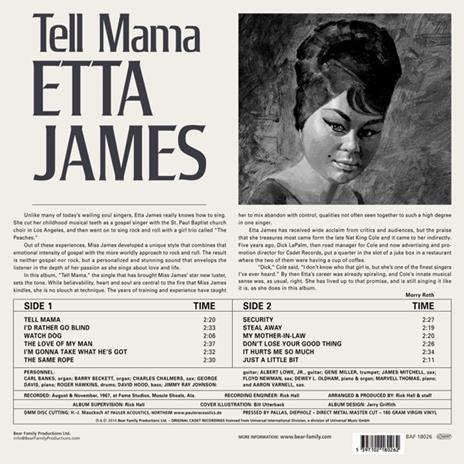 Tell Mama - Vinile LP di Etta James - 2