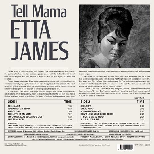 Tell Mama - Vinile LP di Etta James - 2