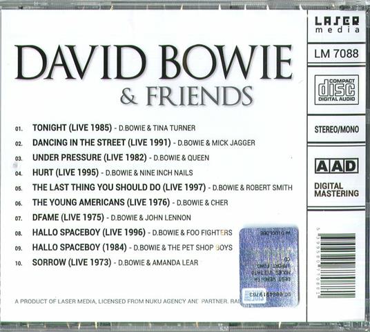 David Bowie & Friends - CD Audio - 2