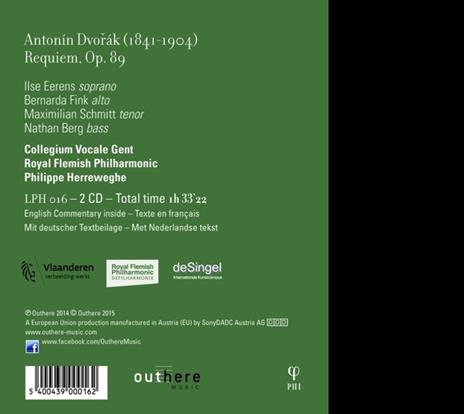 Requiem - CD Audio di Antonin Dvorak,Philippe Herreweghe,Royal Flemish Philharmonic Orchestra - 2
