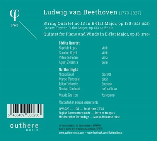 Quartetto d'archi n.13 - CD Audio di Ludwig van Beethoven - 2