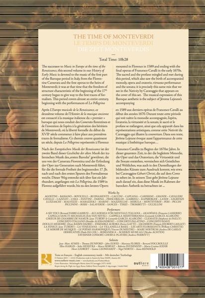 Il tempo di Monteverdi (+ libro) - CD Audio di Claudio Monteverdi,Giacomo Carissimi,Francesco Cavalli,Iacopo Peri,Girolamo Frescobaldi - 2