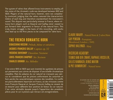 Il corno romantico francese - CD Audio di Charles Gounod,Gioachino Rossini,Ricercar Academy,Claude Maury - 2