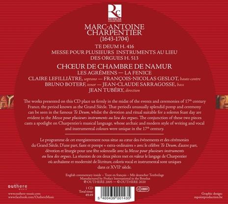 Te Deum - CD Audio di Marc-Antoine Charpentier,Choeur de Chambre de Namur - 2
