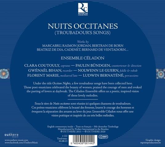 Notti occitane - CD Audio di Ensemble Célandon,Paulin Bündgen - 2