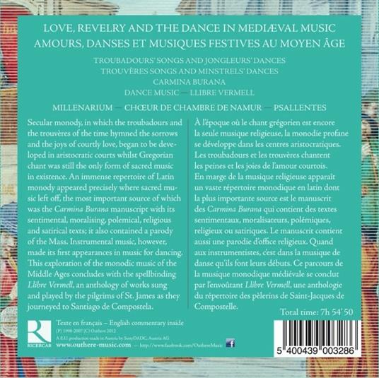 Love, Reverlry, Dances in Medieval Music - CD Audio - 2
