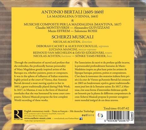La Maddalena - CD Audio di Antonio Bertali - 2