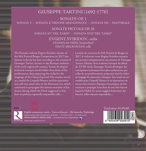 Sonate op.1 - CD Audio di Giuseppe Tartini - 2