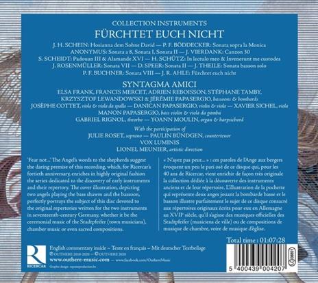 Fürchtet Euch Nicht. Musik des Deutschen Barock - CD Audio di Syntagma Amici - 2
