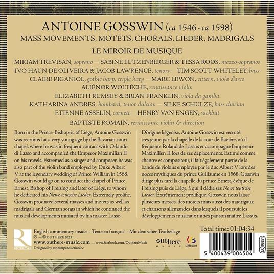 Selected Works - CD Audio di Miroir de Musique,Antoine Gosswin - 2