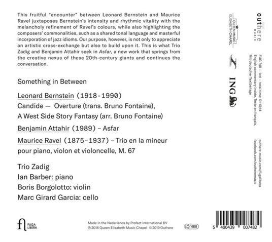 Something in Between - CD Audio di Leonard Bernstein,Maurice Ravel,Trio Zadig - 2