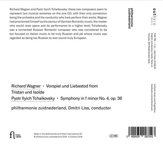 Vorspiel Und Liebestod / Symphony In F Minor Op.36 - CD Audio di Pyotr Ilyich Tchaikovsky,Richard Wagner,Dmitri Liss - 2