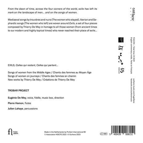 Exils. Celles Qui Restent, Celles Qui Partent... - CD Audio di Eugénie de Mey - 2