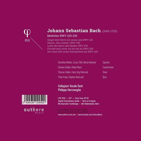 Mottetti BWV 225, 226, 227, 228, 229, 230 - Vinile LP di Johann Sebastian Bach - 3