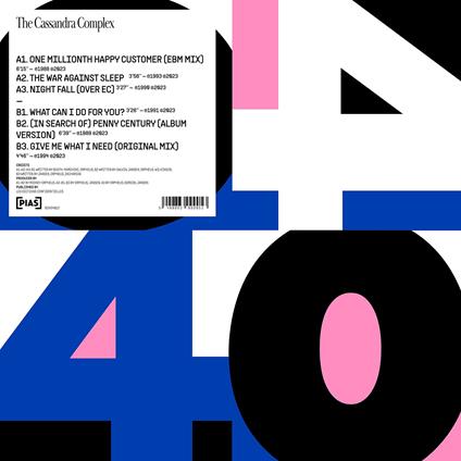 Pias 40 - Vinile LP di Cassandra Complex