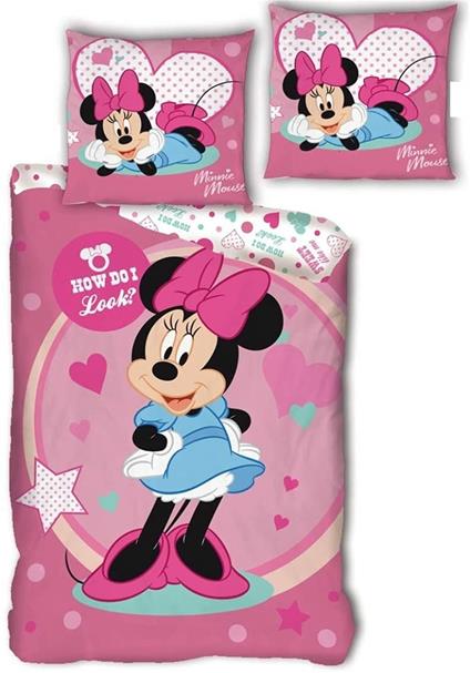 Minnie - Juego de Cama (Funda nórdica de 140 x 200 cm y Funda de Almohada de 63 x 63 cm, poliéster)