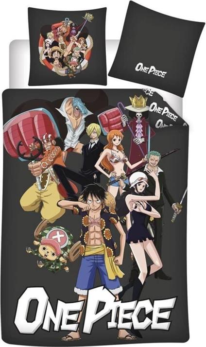 Copripiumino Singolo One Piece Personaggi Nero
