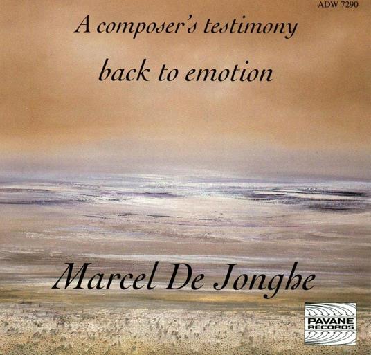 DE JONGHE Marcel - Sonatina per flauto e chitarra (1985) - CD Audio