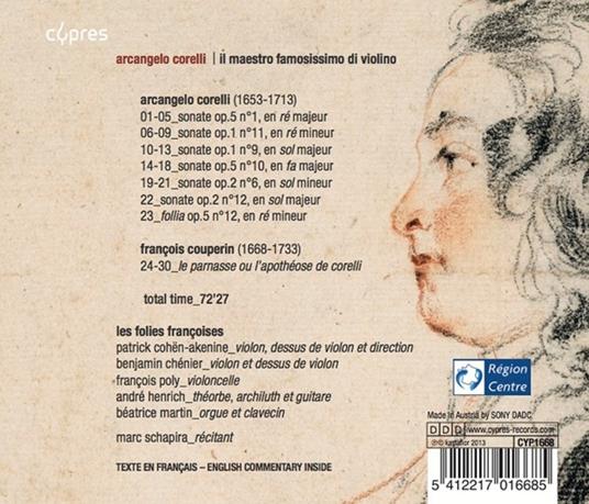 Il maestro famosissimo di violino - CD Audio di Arcangelo Corelli,François Couperin,Folies Françoises - 2
