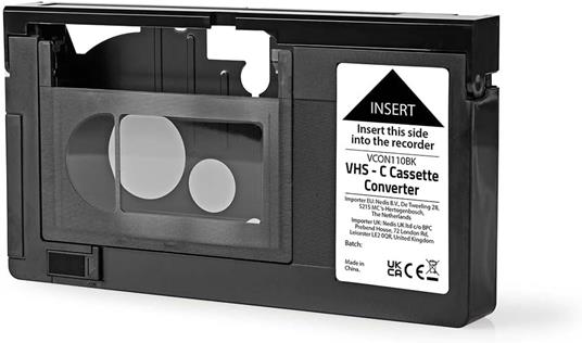 König KN-VHS-C-ADAPT Adattatore per Cassette VHS-C NERO