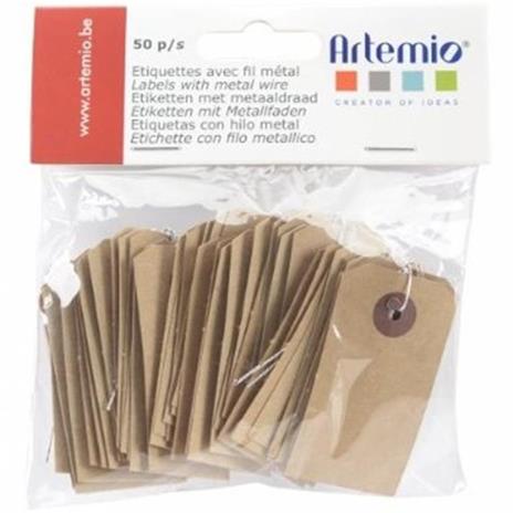 Etichette Con Filo Metallico Pz. 50 3x5.5 Cm.