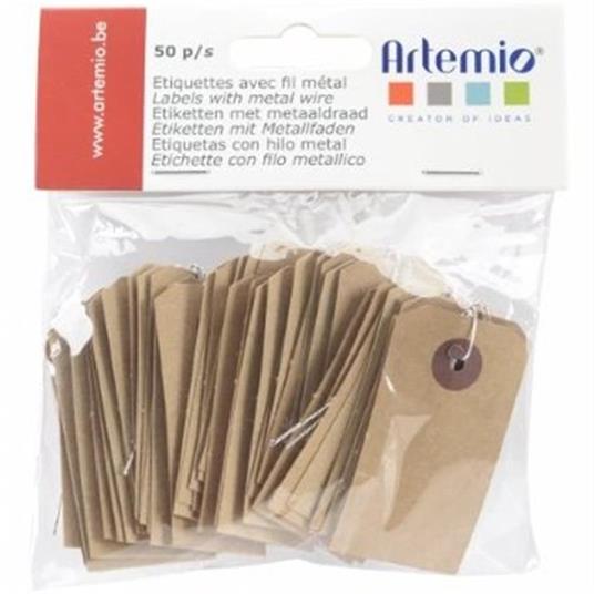 Etichette Con Filo Metallico Pz. 50 3x5.5 Cm.