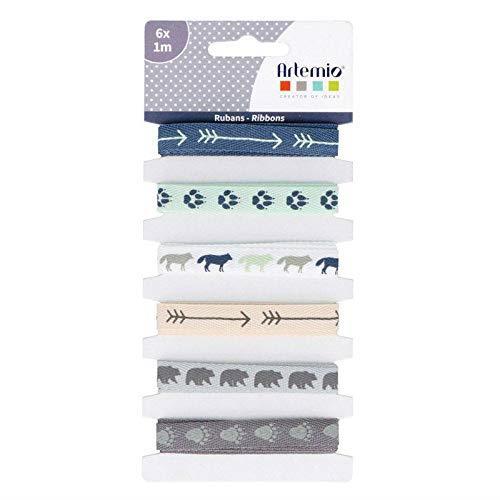 Artemio 6 Nastri Blu 1 m x 1 cm - Woodland