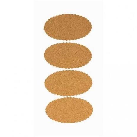 Etichette Autoadesive In Sughero Ovali 11x6 Cm. Pezzi 4