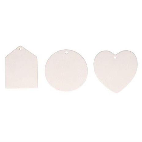 Artemio 6 Sagome in Ceramica 8 cm - Case, Rotondo, Cuori