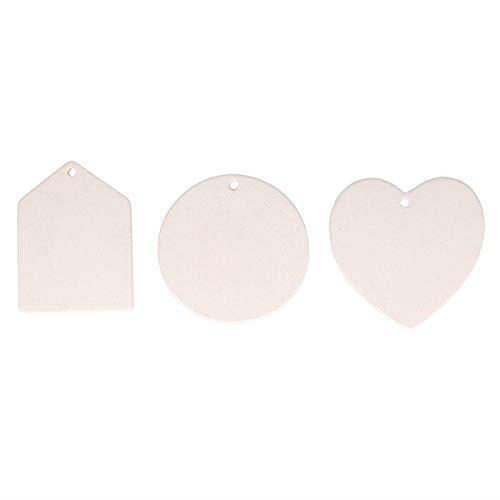 Artemio 6 Sagome in Ceramica 8 cm - Case, Rotondo, Cuori