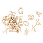 Alfabeto e simboli in legno
