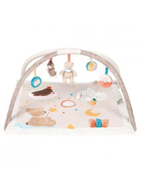 Nattou 562218 - Copertina Imbottita Per Gattonare Con Arco Giocattolo, Mia E Basile