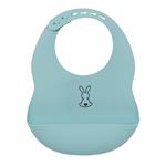 Nattou 877039 - Bavaglino con Tasca in Silicone, azzurro